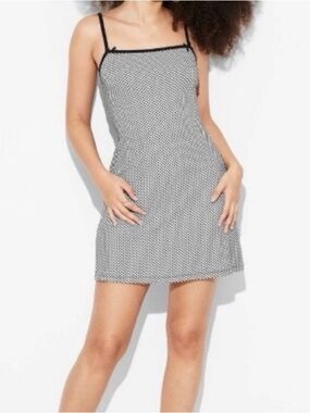 Wild Fable Black & White Mini Slip Dress